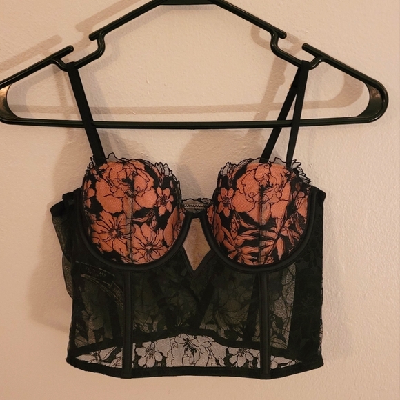 Victoria's Secret Other - Victoria's Secret Black Lace Balconette Bustier Bra Size 34B